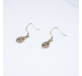 Boucles d'oreilles artisanale gouttes rétro Crystal