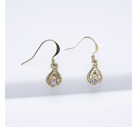 Boucles d'oreilles artisanale gouttes rétro Crystal