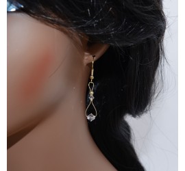 Boucles d'oreilles artisanale Toupies Crystal