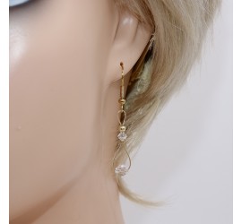Boucles d'oreilles artisanale Toupies Crystal