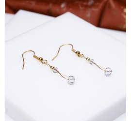 Boucles d'oreilles artisanale Toupies Crystal