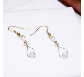 Boucles d'oreilles artisanale Toupies Crystal