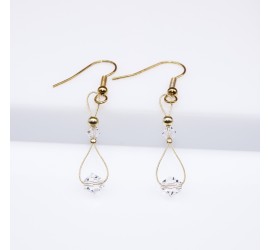 Boucles d'oreilles artisanale Toupies Crystal