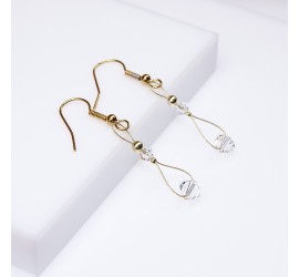 Boucles d'oreilles artisanale Toupies Crystal