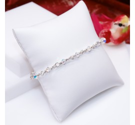 Crystal AB bracelet artisanal en Argent 925