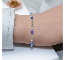 Toupie Sapphire bracelet artisanal en Argent 925