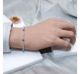 Toupie Sapphire bracelet artisanal en Argent 925