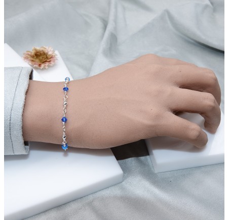 Toupie Sapphire bracelet artisanal en Argent 925