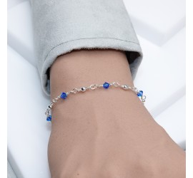 Toupie Sapphire bracelet artisanal en Argent 925