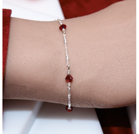 Toupie Siam bracelet artisanal en Argent 925