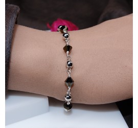 Toupie Jet Nut bracelet artisanal argenté