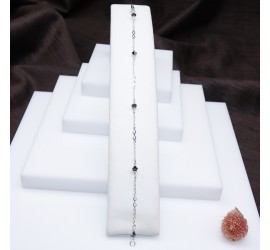 Toupie Crystal Light Chrome bracelet artisanal argenté