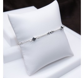 Toupie Crystal Light Chrome bracelet artisanal argenté