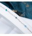 Toupie Aquamarine et Blue Zircon bracelet artisanal en Argent 925