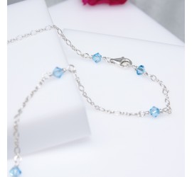 Goutte Aquamarine collier artisanal en Argent 925