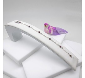 Bracelet artisanal en Argent 925 Fuchsia Electra