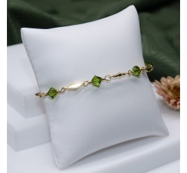 Toupie Olivine bracelet artisanal plaqué or