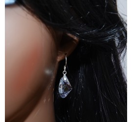 Galactic Vertical Crystal boucle d'oreille en argent 925