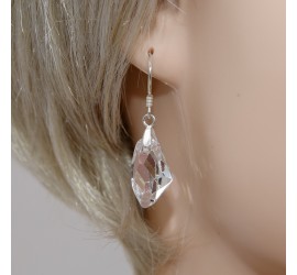 Galactic Vertical Crystal boucle d'oreille en argent 925