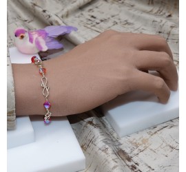 Toupie Fireopal AB2X bracelet artisanal en Argent 925