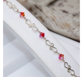 Toupie Fireopal AB2X bracelet artisanal en Argent 925