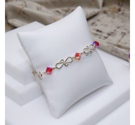 Toupie Fireopal AB2X bracelet artisanal en Argent 925