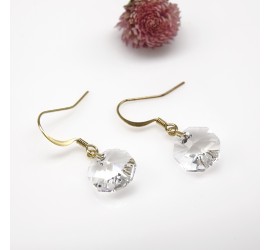 Boucles d'oreilles artisanale octogone Crystal