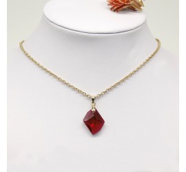 Collier plaqué or Cosmic Ruby