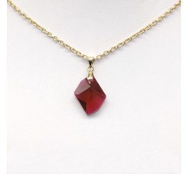 Collier plaqué or Cosmic Ruby