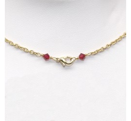 Collier plaqué or Cosmic Ruby