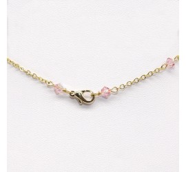 Collier plaqué or Coeur Light Rose