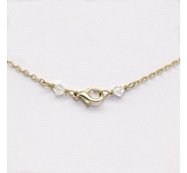 Collier plaqué or Goutte Crystal AB