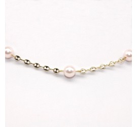 Collier plaqué or Ronde Rosaline