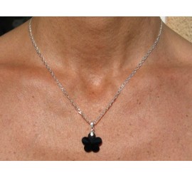 Collier en Argent 925ème Fleur Jet