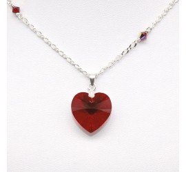 Collier en Argent 925ème Cœur Siam