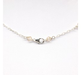 Collier en Argent 925ème Goutte Polygone Crystal Golden Shadow