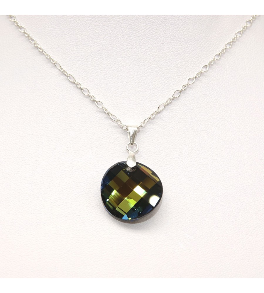 Collier en Argent 925ème Twist Crystal Tabac Collier en Argent 925ème Twist Crystal Tabac