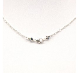 Collier en Argent 925ème Twist Crystal Tabac