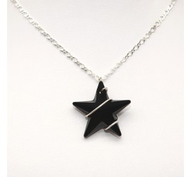 Collier en Argent 925ème Etoile Jet