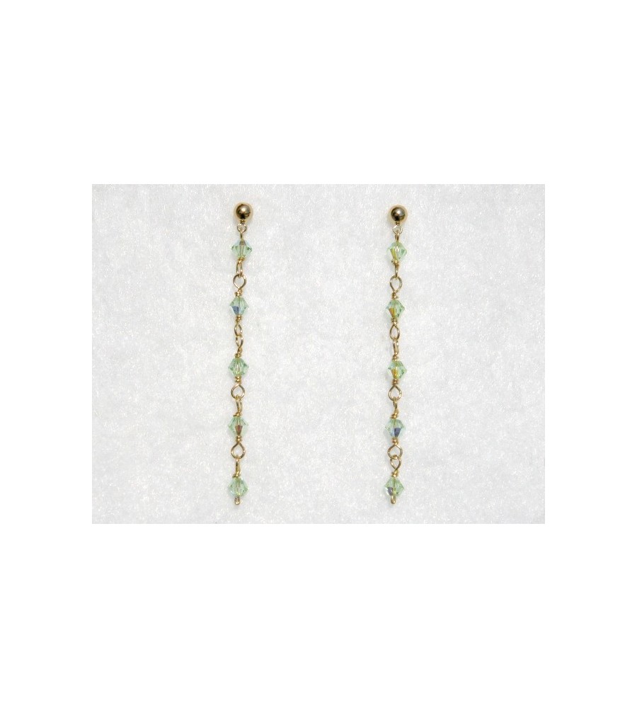 Boucles d'oreilles plaqué or Chrysolite