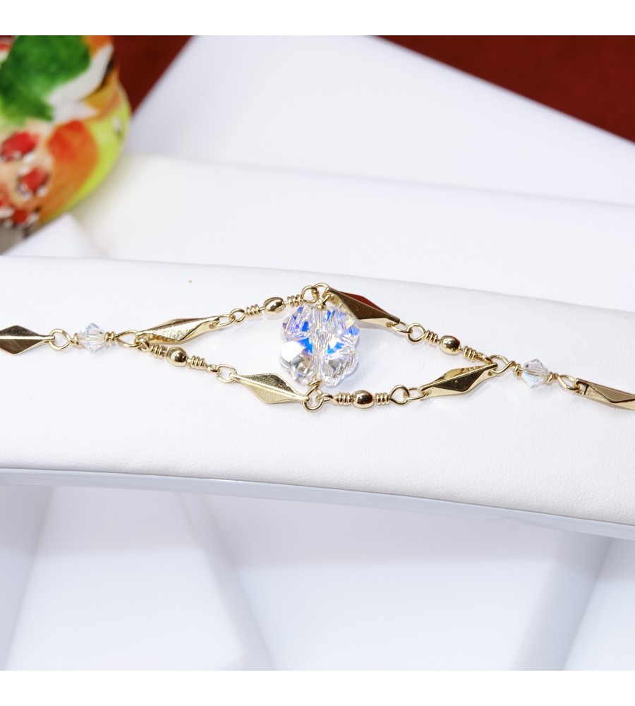Bracelet artisanal plaqué or Clover Bracelet artisanal plaqué or Clover