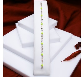 Bracelet artisanal en Argent 925 Jaune fluo