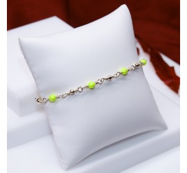 Bracelet artisanal en Argent 925 Jaune fluo