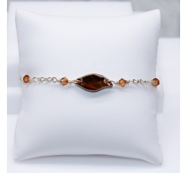Bracelet artisanal en Argent 925 Crystal Copper