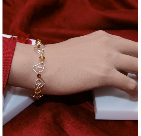 Bracelet artisanal en Argent 925 Topaze
