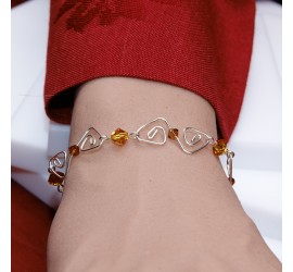 Bracelet artisanal en Argent 925 Topaze