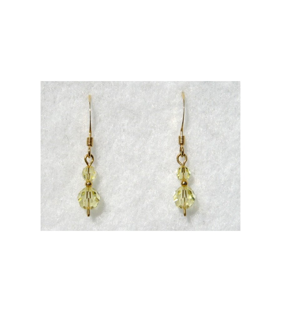 Boucles d'oreilles plaqué or Rondes Jonquille Boucles d'oreilles plaqué or Rondes Jonquille